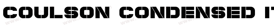 Coulson Condensed It字体转换